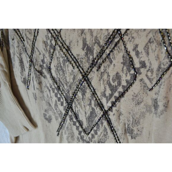 Miss Me Women's Medium Tan Dolman Sleeve Sweater - Picture 4 of 12